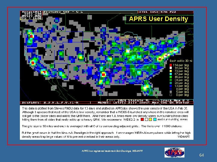 APRS is a registered trademark Bob Bruninga, WB 4 APR 64 