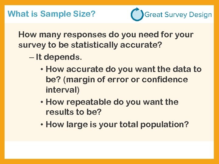 What is Sample Size? How many responses do you need for your survey to