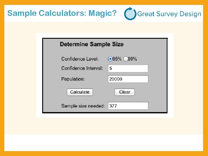 Sample Calculators: Magic? 