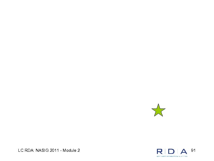 LC RDA: NASIG 2011 - Module 2 91 