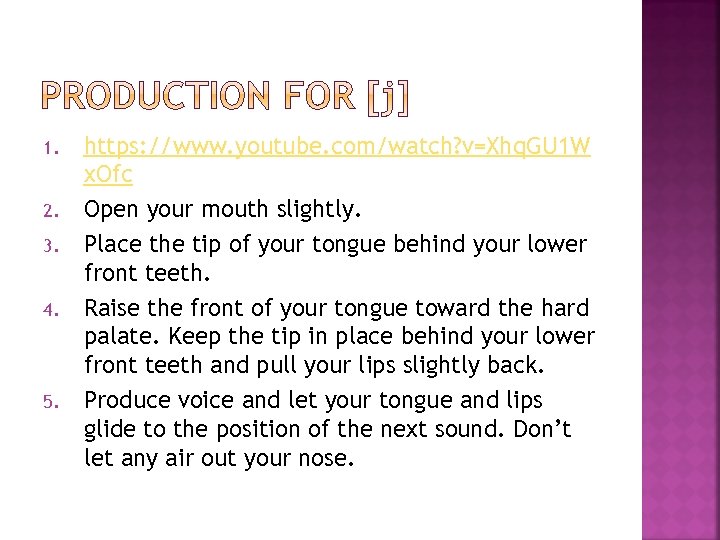 1. 2. 3. 4. 5. https: //www. youtube. com/watch? v=Xhq. GU 1 W x.