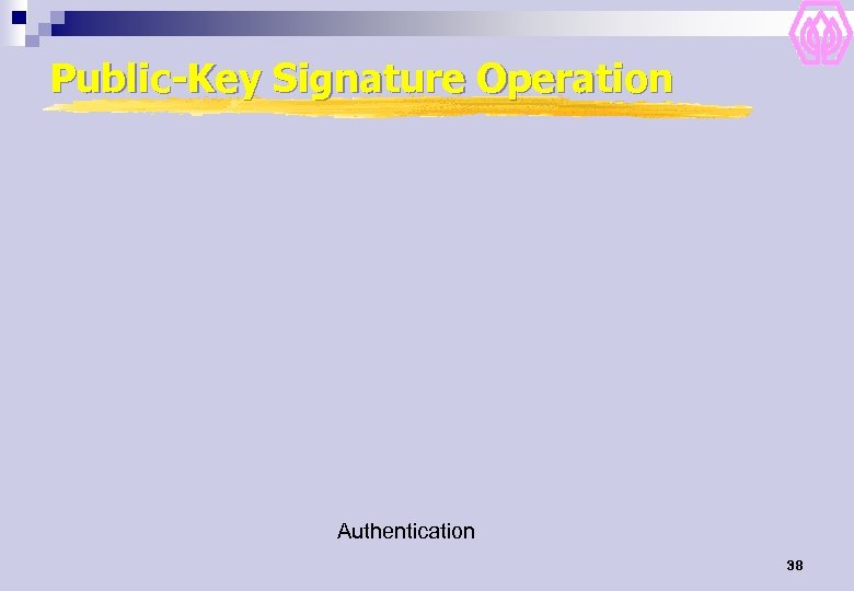 Public-Key Signature Operation Authentication 38 