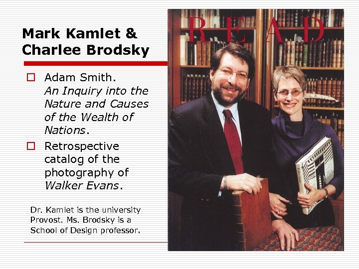 Mark Kamlet & Charlee Brodsky o Adam Smith. An Inquiry into the Nature and