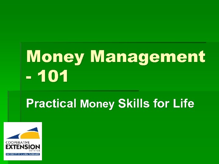 Money Management - 101 Practical Money Skills for Life 