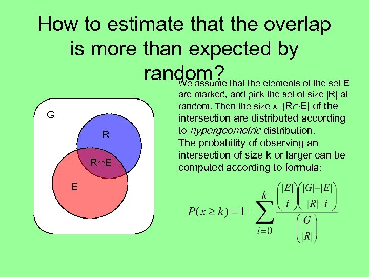 How to estimate that the overlap is more than expected by random? that the
