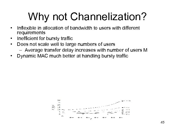 Why not Channelization? • Inflexible in allocation of bandwidth to users with different requirements