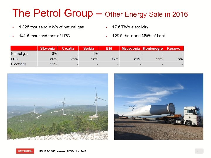 The Petrol Group – Other Energy Sale in 2016 § 1, 325 thousand MWh