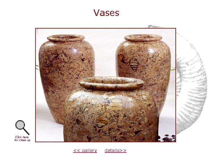 Vases Click here for close-up << gallery details>> 