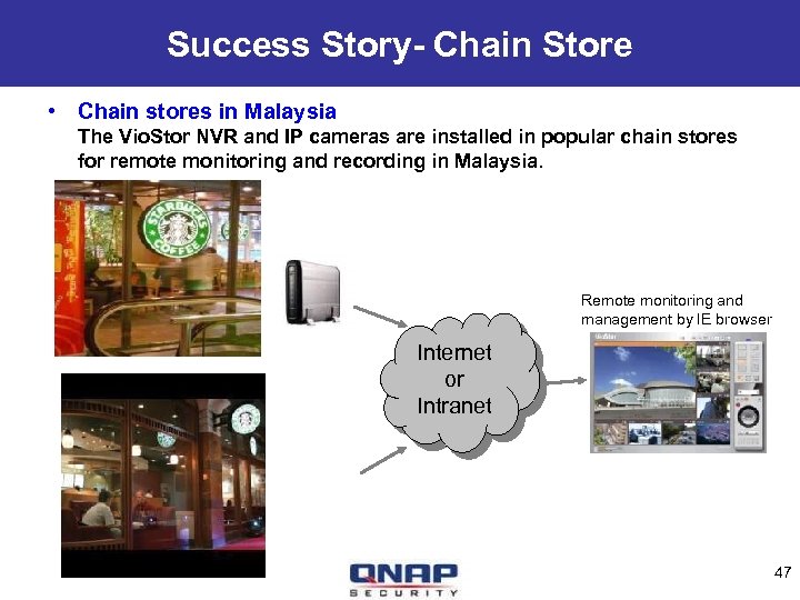 Success Story- Chain Store • Chain stores in Malaysia The Vio. Stor NVR and