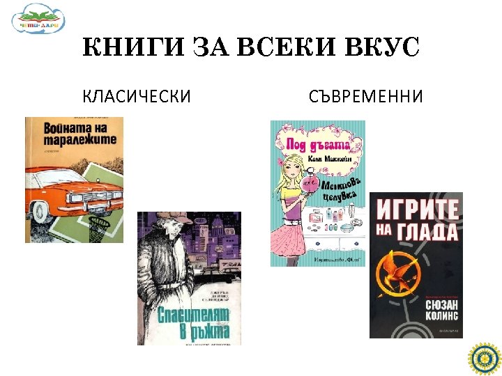 КНИГИ ЗА ВСЕКИ ВКУС КЛАСИЧЕСКИ СЪВРЕМЕННИ 
