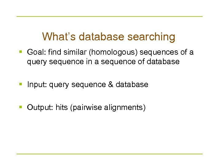 I 519 Introduction To Bioinformatics Fall 2012 Sequence