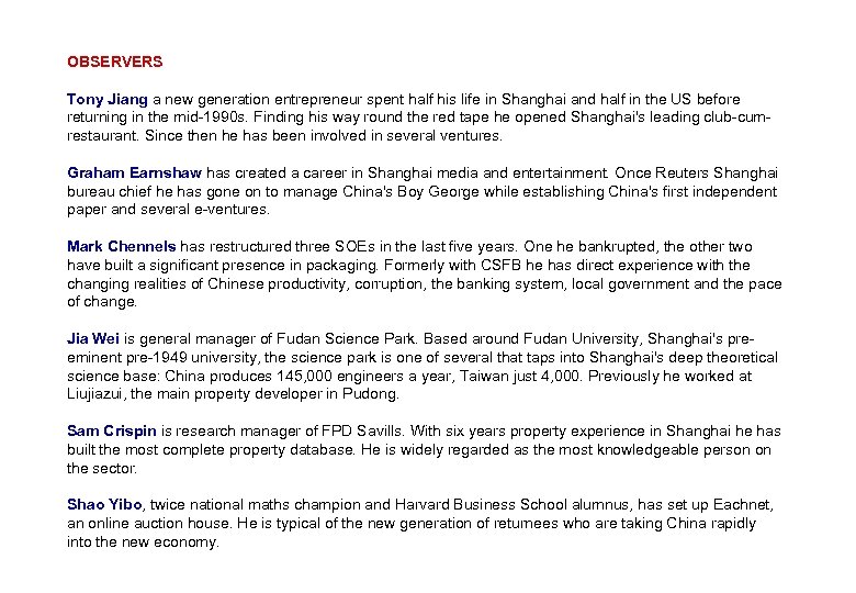 OBSERVERS Tony Jiang a new generation entrepreneur spent half his life in Shanghai and