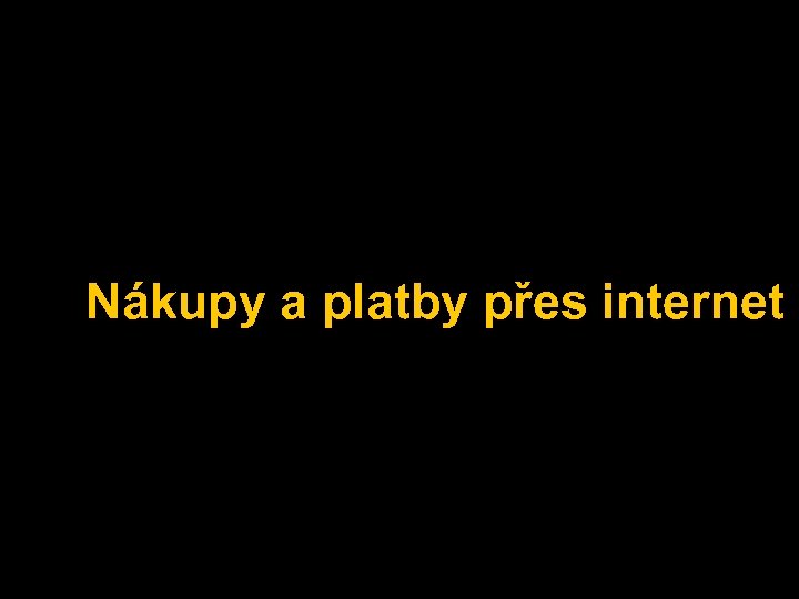 Nákupy a platby přes internet 