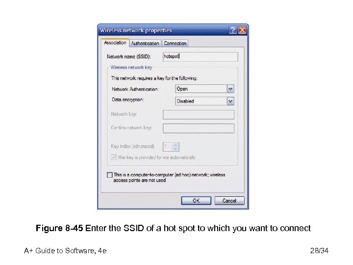 Figure 8 -45 Enter the SSID of a hot spot to which you want