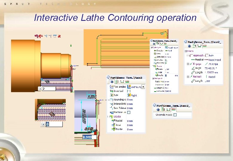 Interactive Lathe Contouring operation 