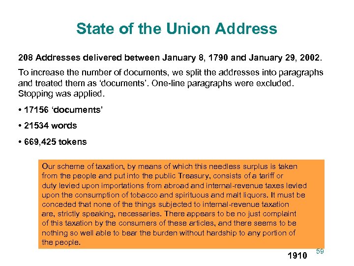 State of the Union Address 208 Addresses delivered between January 8, 1790 and January