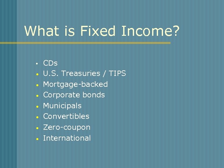 Fixed Income Basics October 18 2010 Laura Tarbox