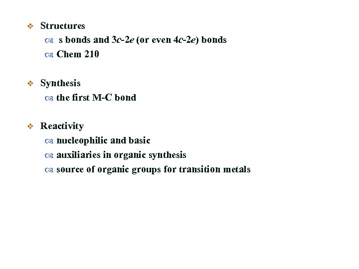 v Structures s bonds and 3 c-2 e (or even 4 c-2 e) bonds