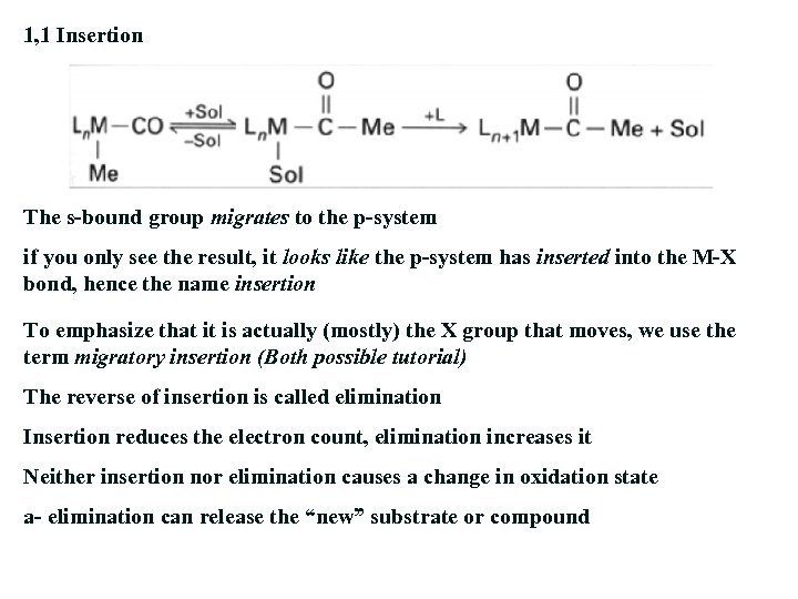 1, 1 Insertion The s-bound group migrates to the p-system if you only see