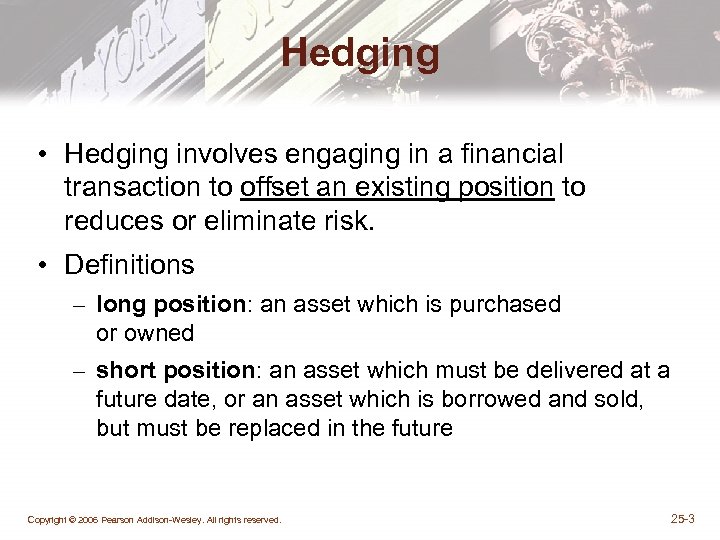 hedging definition finance