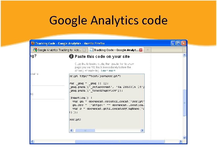 Google Analytics code 