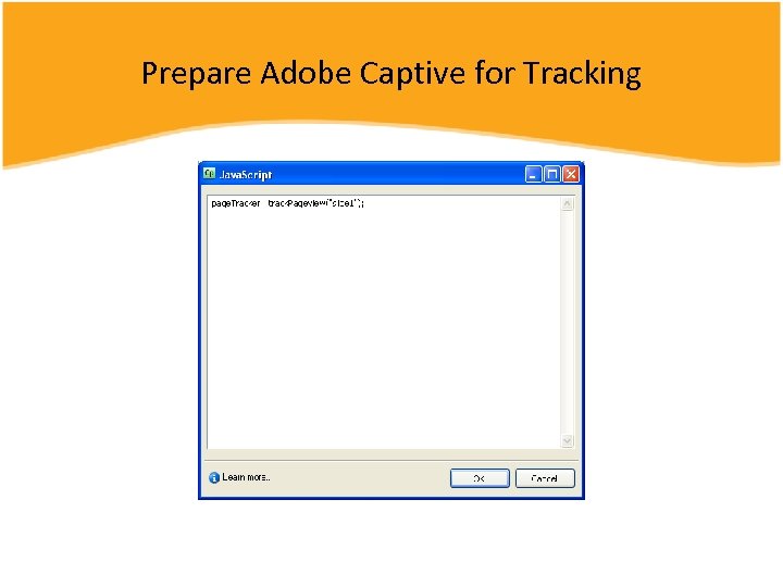 Prepare Adobe Captive for Tracking 