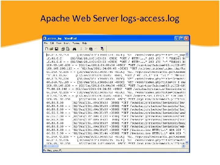 Apache Web Server logs-access. log 