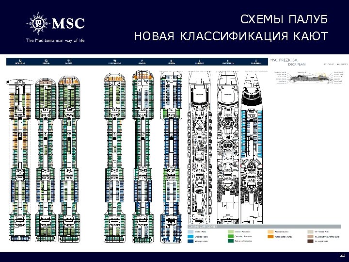 СХЕМЫ ПАЛУБ НОВАЯ КЛАССИФИКАЦИЯ КАЮТ 20 