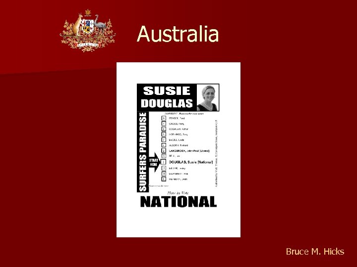 Australia Bruce M. Hicks 