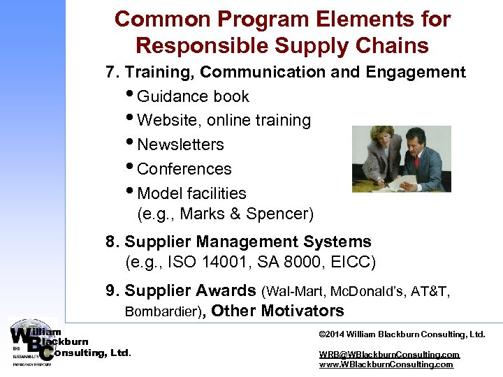 Common Program Elements for Responsible Supply Chains 7. Training, Communication and Engagement • Guidance