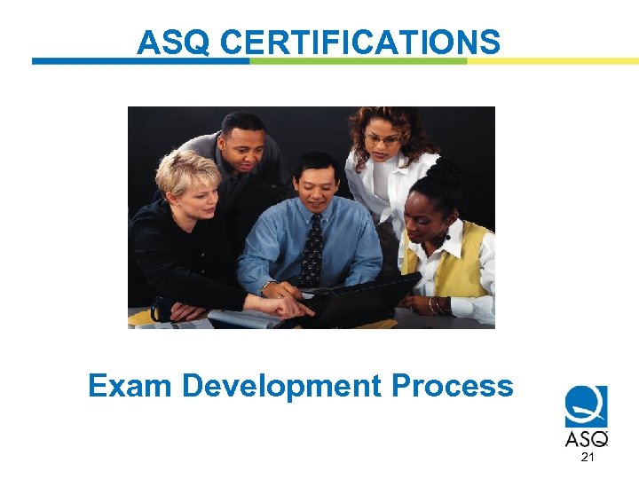 ASQ CERTIFICATIONS Exam Development Process 21 