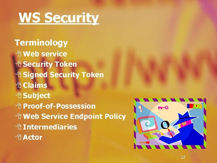 WS Security Terminology 8 Web service 8 Security Token 8 Signed Security Token 8