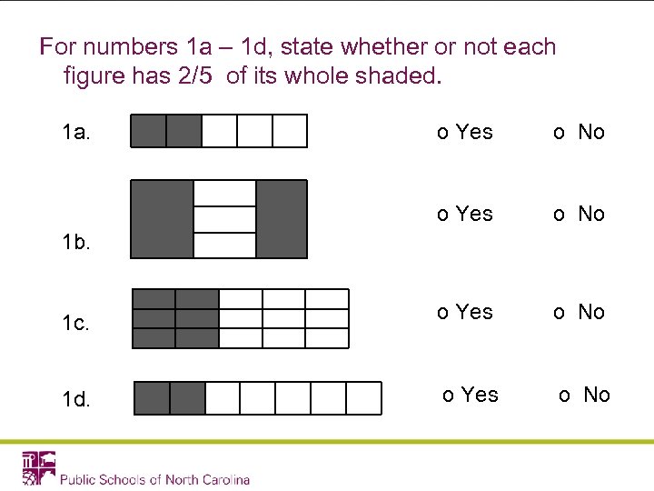 For numbers 1 a – 1 d, state whether or not each figure has