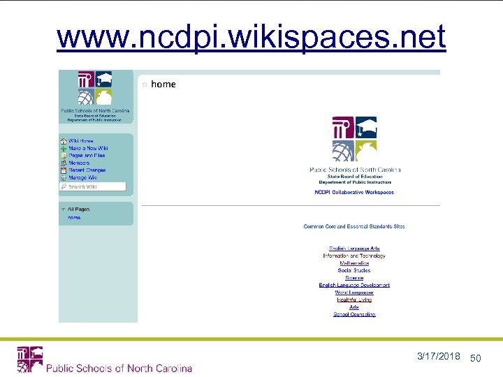 www. ncdpi. wikispaces. net 3/17/2018 50 