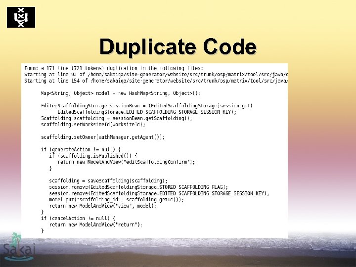 Duplicate Code 