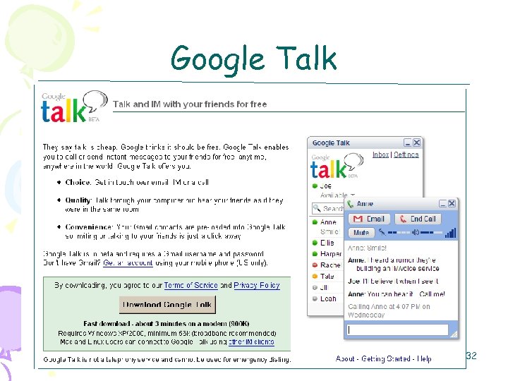Google Talk 32 