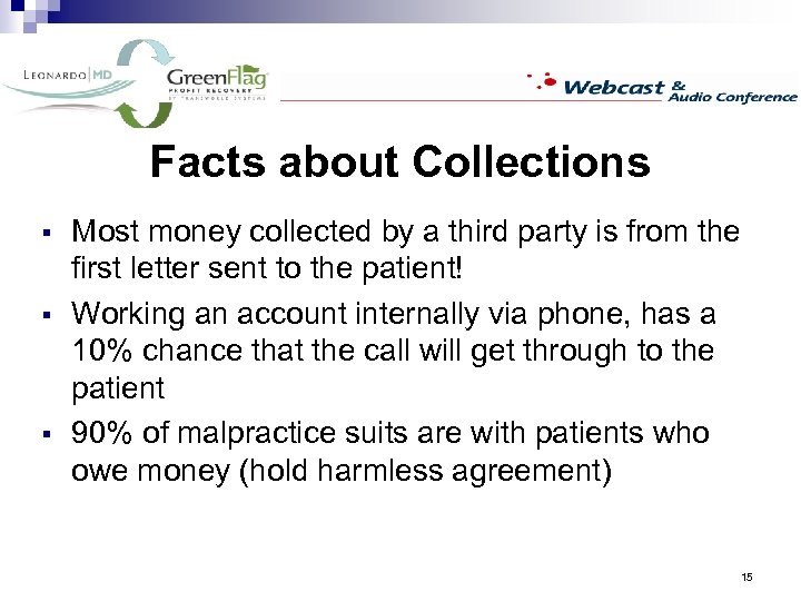 Facts about Collections § § § Most money collected by a third party is