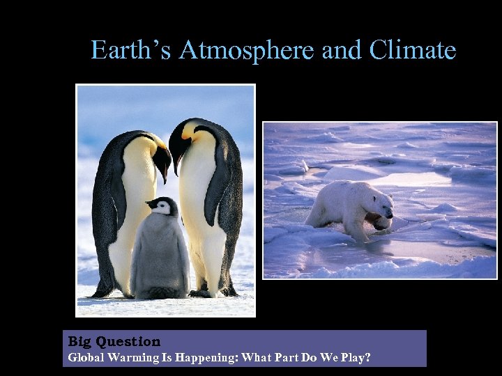 Earth’s Atmosphere and Climate Big Question Global Warming Is Happening: What Part Do We