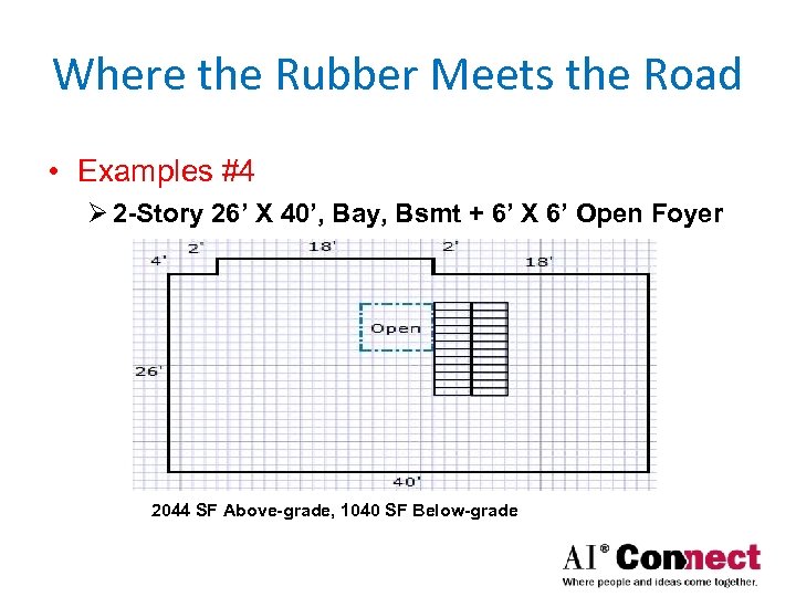Where the Rubber Meets the Road • Examples #4 Ø 2 -Story 26’ X