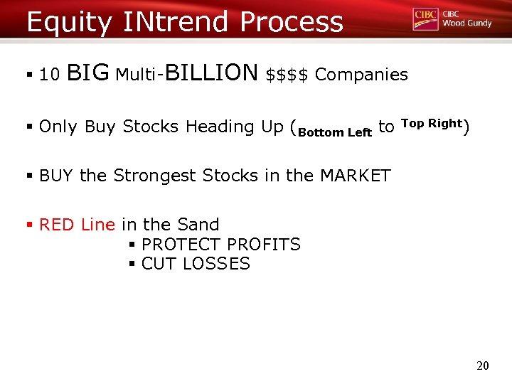 Equity INtrend Process § 10 BIG Multi-BILLION $$$$ Companies § Only Buy Stocks Heading