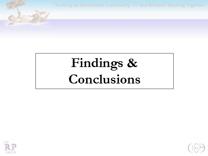 Findings & Conclusions 