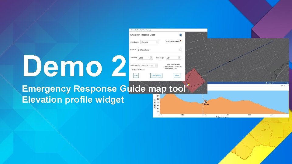Demo 2 Emergency Response Guide map tool Elevation profile widget 