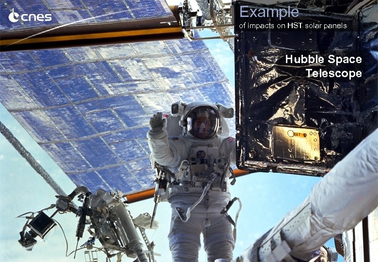 Example of impacts on HST solar panels Hubble Space Telescope 18 