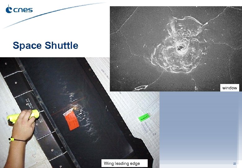 Space Shuttle Hublot window Bord d’attaque des ailes Wing leading edge 22 