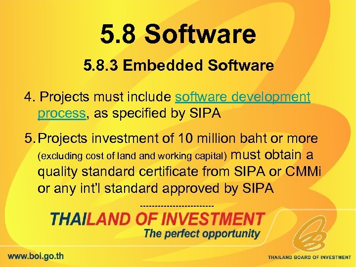 5. 8 Software 5. 8. 3 Embedded Software 4. Projects must include software development