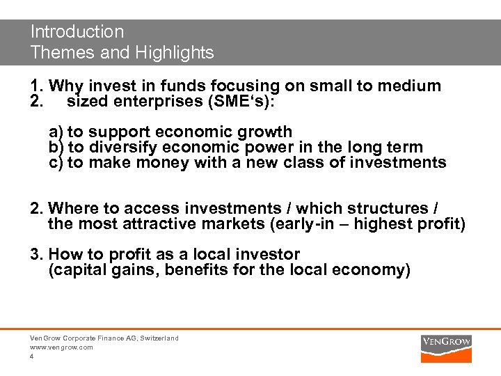 Introduction Themes and Highlights 1. Why invest in funds focusing on small to medium