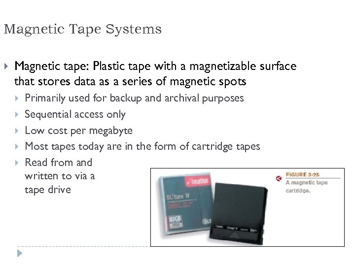 Magnetic Tape Systems Magnetic tape: Plastic tape with a magnetizable surface that stores data