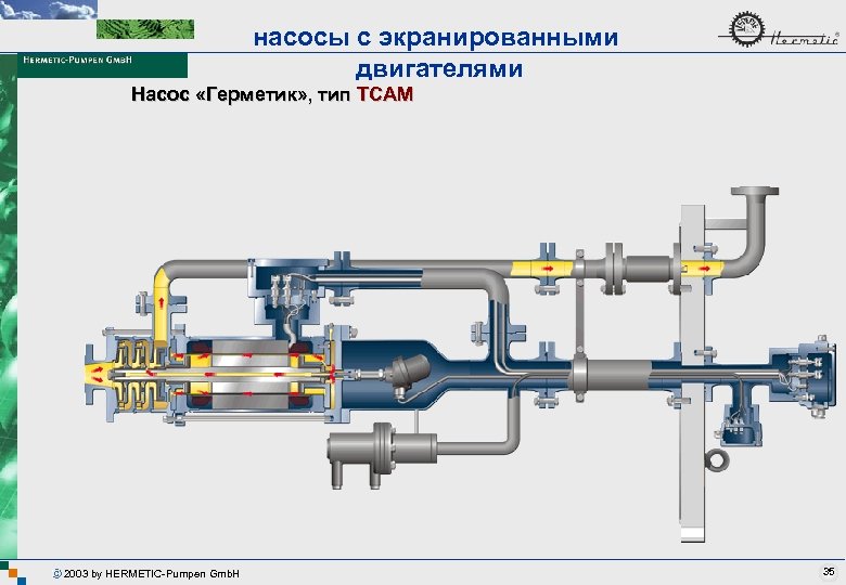 насосы с экранированными двигателями Насос «Герметик» , тип TCAM 2003 by HERMETIC-Pumpen Gmb. H