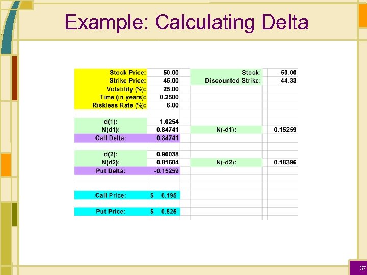 Example: Calculating Delta 37 