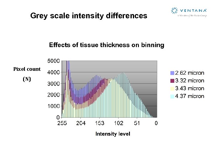 Grey scale intensity differences Pixel count (N) 